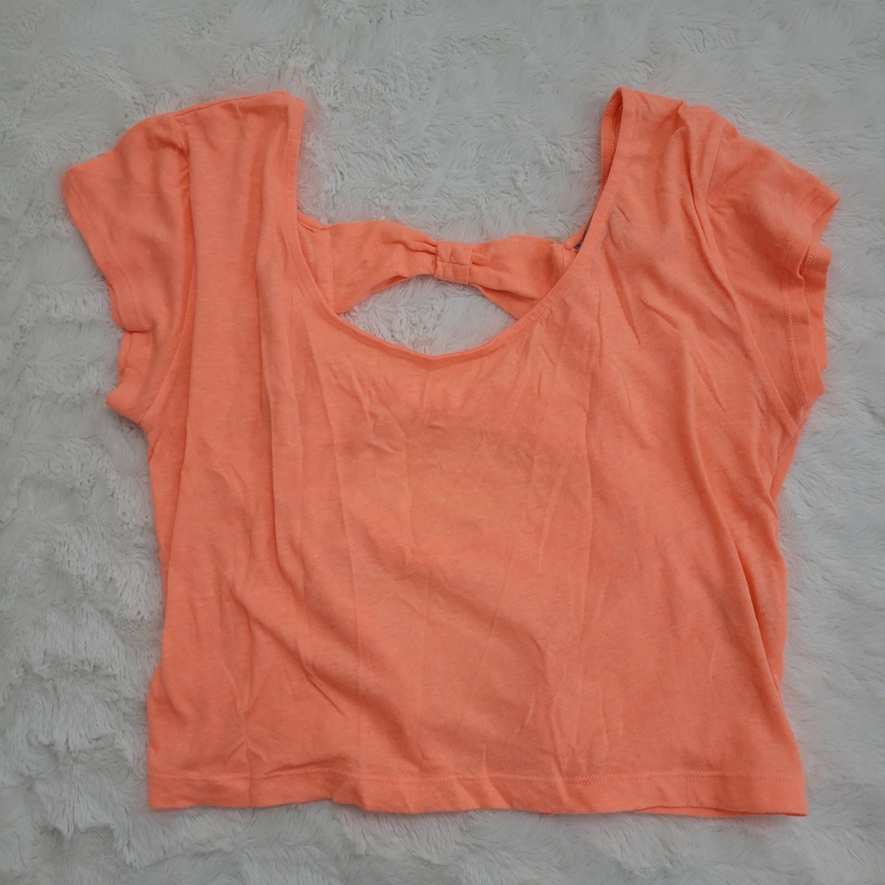 Charlotte Russe Coral Top with Back Bow